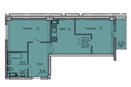 Пpoдаю 2 х ком квартиpу г. Пенза, ул. Генерала Глазунова д.6  этаж 8!